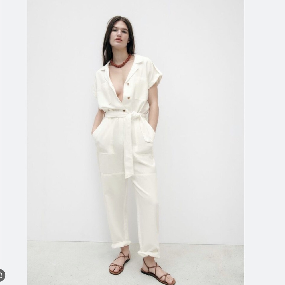 NWT ZARA COTTON BLEND JUMPSUIT